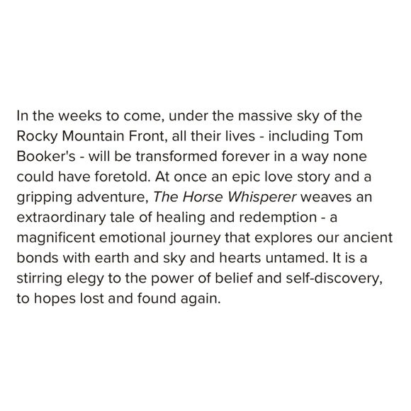 🍭 3/$10 Nicholas Evans: The Horse Whisperer (Paperback) - Picture 5 of 5